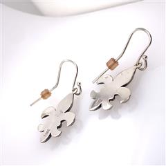 James Avery Fleur De Lis Sterling Silver Dangle Earrings